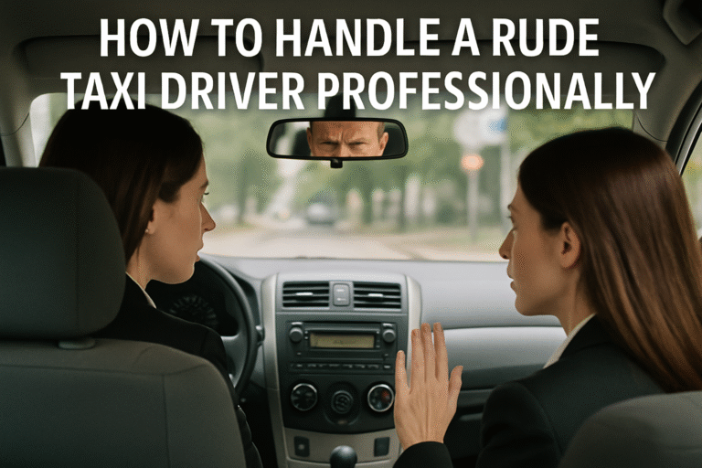 How to Handle a Rude Taxi Driver Professionally